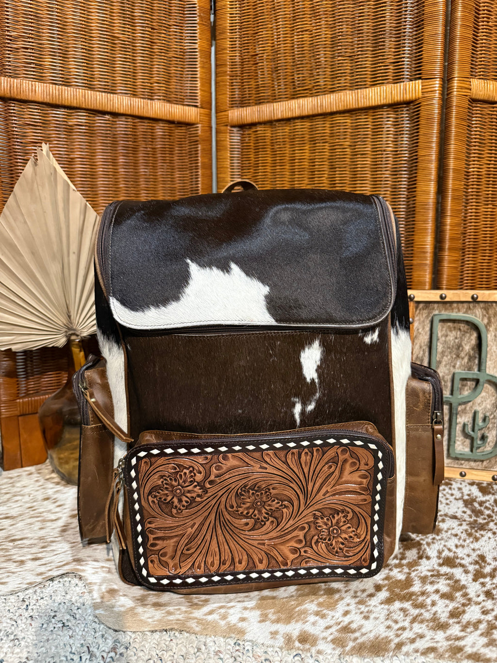 Evangeline Cowhide Backpack #95
