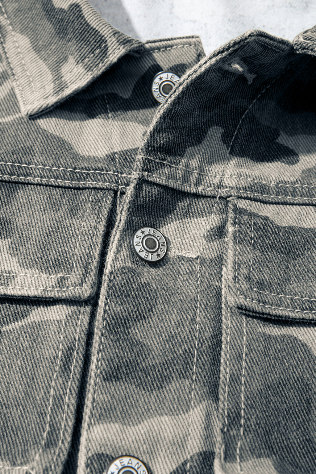 Green Camo Cargo Denim Vest