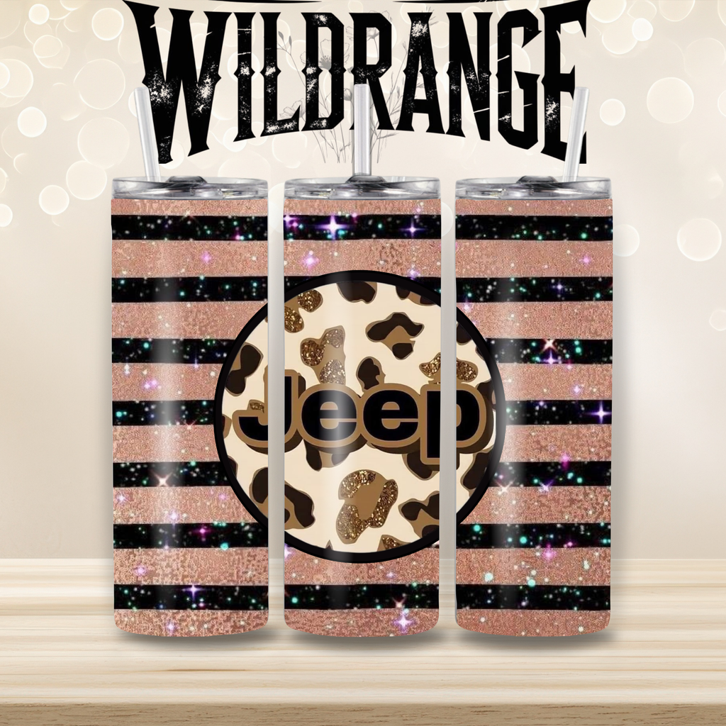 Wildrange Leopard Jeep Luxe One-of-One Tumbler, Handmade at the Range