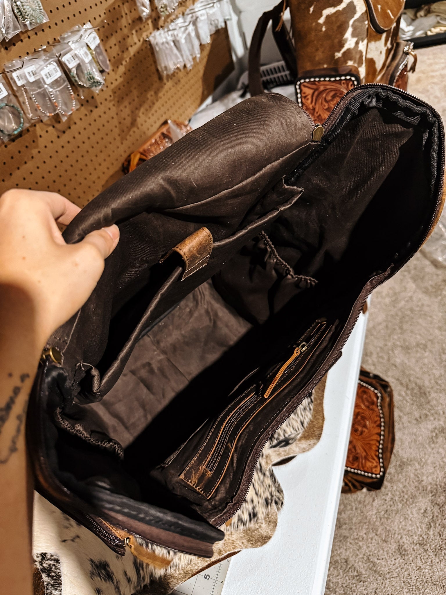 Evangeline Cowhide Backpack #3