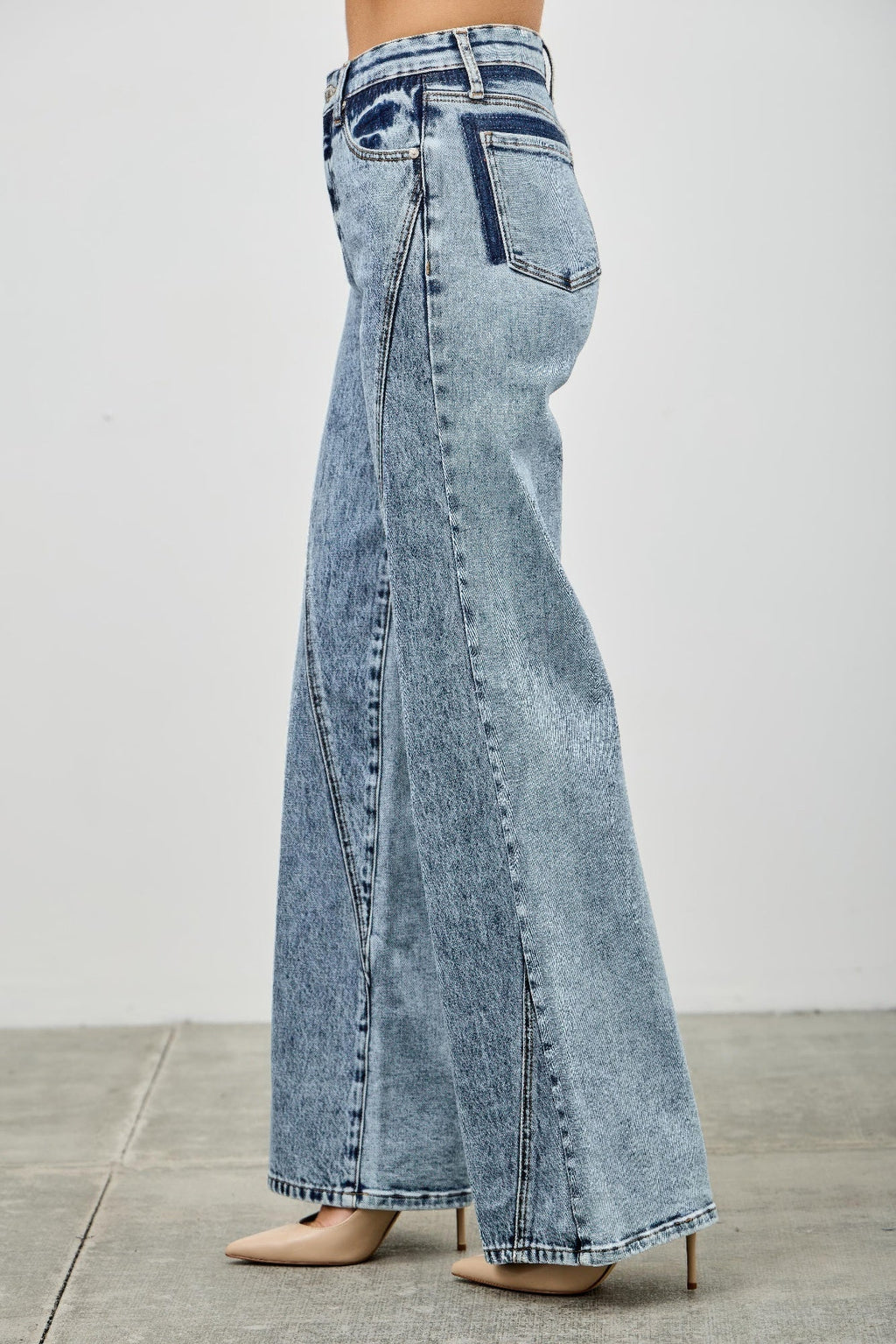 High Rise Relaxed Straight With Seam Detail