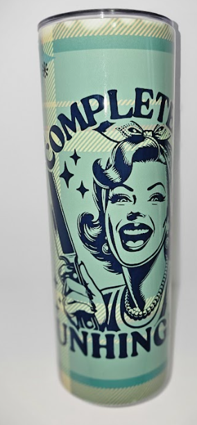 Wildrange “Completely Unhinged” Retro Plaid One-of-One Tumbler, Handmade at the Range