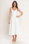 BALANCED PROPORTION WOVEN MIDI DRESS