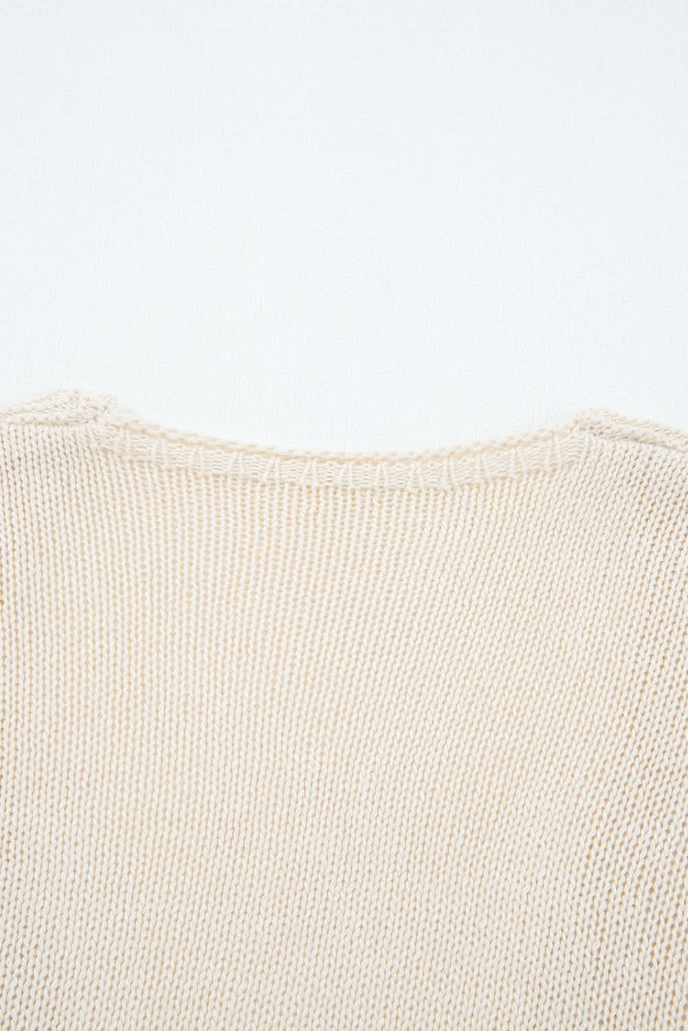 Smoke Gray Hollow Knit Cardigan With Eyelet Cutouts
