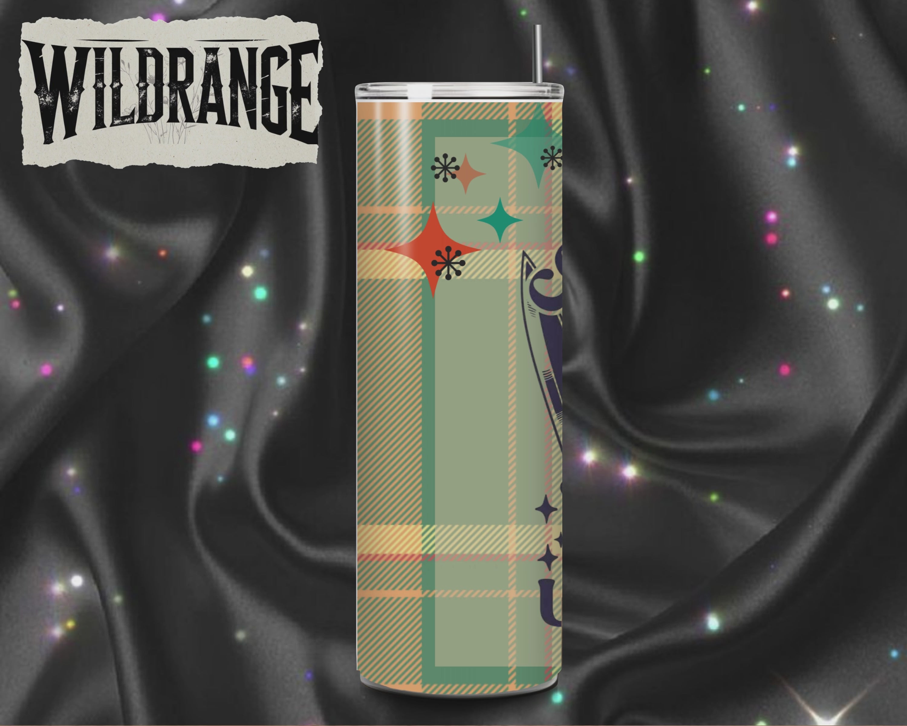 Wildrange “Completely Unhinged” Retro Plaid One-of-One Tumbler, Handmade at the Range